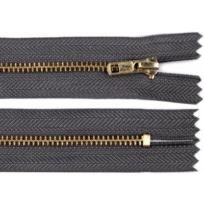 Kovový zip No 4 délka 20 cm kalhotový Varianta: 320 šedá hematit, Balení: 1 ks – Zboží Mobilmania