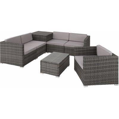 tectake 403829 zahradní ratanový nábytek pisa, varianta 2 šedá – Zboží Dáma
