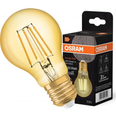 Osram Vintage 1906 LED CL A FIL GOLD 35 non-dim 4W/824 E27 – Hledejceny.cz