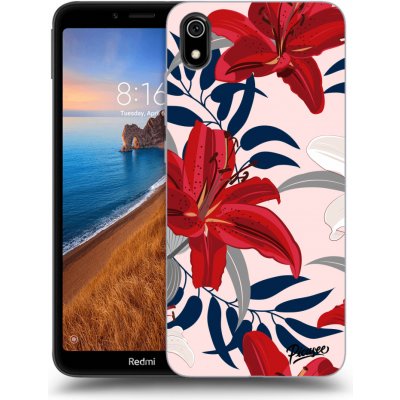 Pouzdro Picasee silikonové Xiaomi Redmi 7A - Red Lily čiré – Zboží Mobilmania