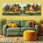 Obraz na plátně - Můstek v odpoledním tichu FeelHappy.cz Velikost obrazu (šířka x výška): 60 x 20 cm – Zboží Mobilmania