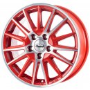CMS C23 6x15 5x100 ET45 red polished