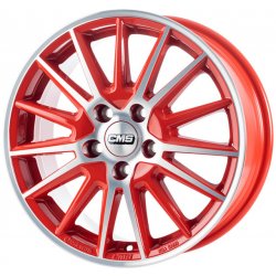 CMS C23 6x15 4x100 ET31 red polished