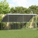 VidaXL Kotec kovová střední pes 400 x 400 x 200 cm – Sleviste.cz