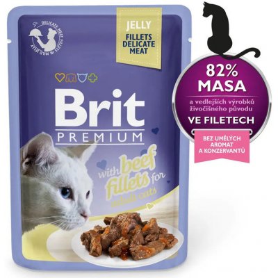 Brit Premium Cat Delicate Fillets in Jelly hovězí 85 g