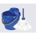 Promex Mopová souprava Labuť modrá + mop provázkový 120 x 31 x 28 cm mop 160 g plast kov bavlna – HobbyKompas.cz