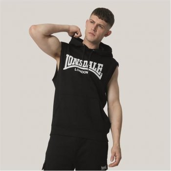 Lonsdale Essentials Sleeveless Hoodie Black