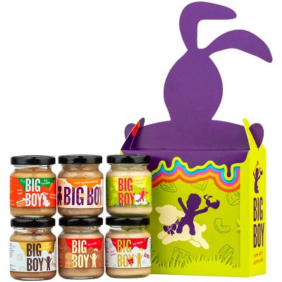 Big Boy Velikonoční zajíček sada ořechových krémů 6 x 55 g – Zbozi.Blesk.cz