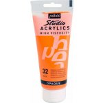 Pebeo akrylové barvy Studio Acrylics 100 ml 032 kadmium oranžová – Sleviste.cz