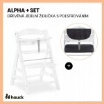 Hauck Alpha+ set 2v1 dřevěná židle, natural + polstrování Melange charcoal – Hledejceny.cz