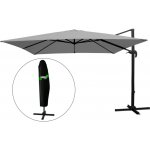 Garden Line Zahradní slunečník s ochranným obalem MINI ROMA 250 x 250 cm šedý – Sleviste.cz