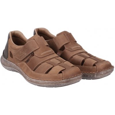 Rieker hnědé vzdušné polobotky s páskem na suchý zip 03078-25 – Zboží Dáma