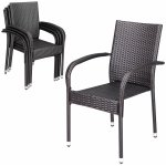 Deuba Ratanové židle Comfort 4 ks hnědá – Zboží Dáma