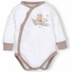 NINI Zavinovací body dlouhý rukáv Méďa Pilot SMETANOVÉ – Hledejceny.cz