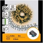 Aigostar B.V. - LED Venkovní vánoční řetěz 200xLED/8 funkcí 3xAA 5,3m IP44 teplá bílá | B10303K3B – Hledejceny.cz