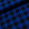 Metráž Flanel bavlněný K-01 modro-černá kostka, š.150cm (látka v metráži)