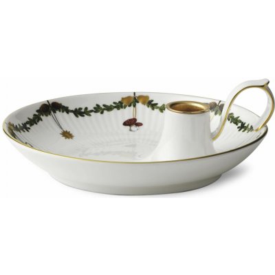 Royal Copenhagen Porcelánový svícen Star Fluted Christmas 17,5 cm, bílá barva, porcelán – Hledejceny.cz
