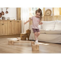 Montessori Furniture Zigzag balanční chodník natural