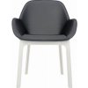 Jídelní židle Kartell Clap PVC bílá / tmavě šedá
