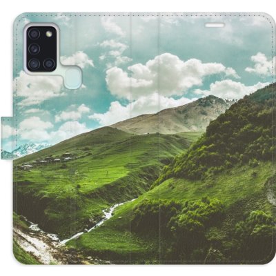 Pouzdro iSaprio Flip s kapsičkami na karty - Mountain Valley Samsung Galaxy A21s