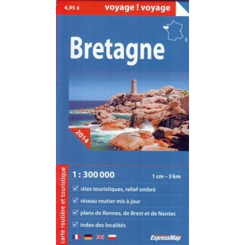 mapa Bretagne Bretaň 1:300 t.