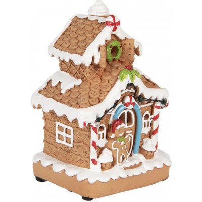 Clayre & Eef Perníkový LED domek s perníčkem Gingerbread Cotti - 11*10*17 cm/ 2xAA – Hledejceny.cz