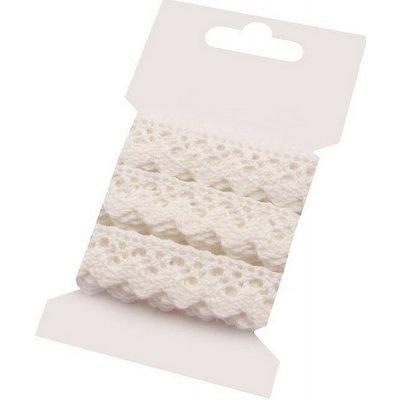 Bavlněná krajka paličkovaná šíře 15 mm Varianta: 6 krémová světlá, Balení: 1 karta – Zboží Mobilmania