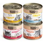 Dogs'n Tiger kombinované balení hovězí kuřecí krůtí maso losos 24 x 0,2 kg – Hledejceny.cz