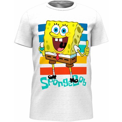 SpongeBob v kalhotách licence Chlapecké tričko SpongeBob v kalhotách 5202209 světle šedý melír