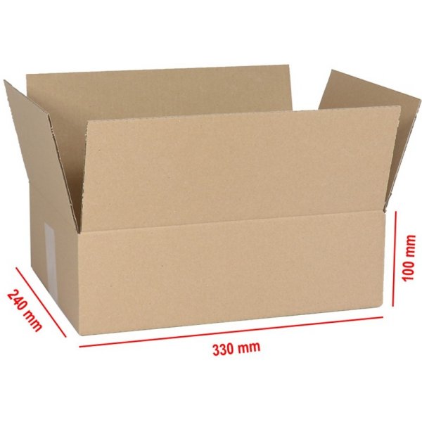Archivační box a krabice Obaly KREDO Kartonová krabice 330 x 240 x 100 mm 3VVL - dno A4