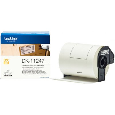 Papírové štítky Brother DK11247, 103mm x 164mm, bílá, 180 ks, pro tiskárny řady QL – Zboží Mobilmania