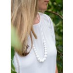 Jsem máma silikonové kojicí korále bílé – Zboží Dáma