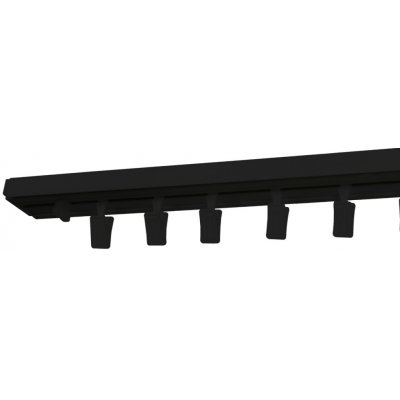 Záclonová kolejnice jednořadá, 300 cm, plast, černá – Hledejceny.cz