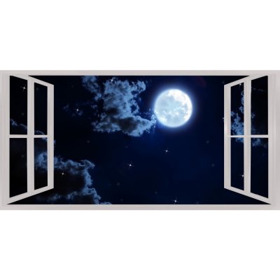 Divio Samolepka měsíc 1 rozměry 100x200 cm – Zboží Mobilmania