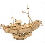 Robotime Rolife 3D dřevěné puzzle Rybářská loď 104 ks – Hledejceny.cz