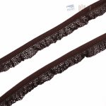 Lemovací pruženka s volánkem, hnědá – Zboží Mobilmania