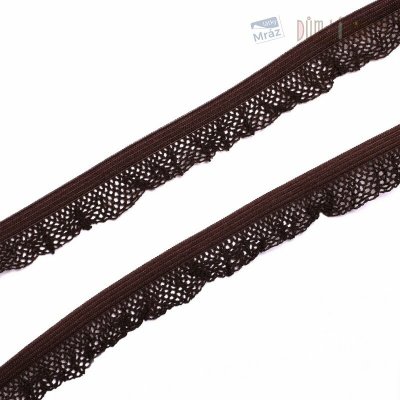 Lemovací pruženka s volánkem, hnědá – Zboží Mobilmania