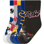 Dětské ponožky 5 párů modrá / šedá / bílá / navy modrá / černá – Hledejceny.cz