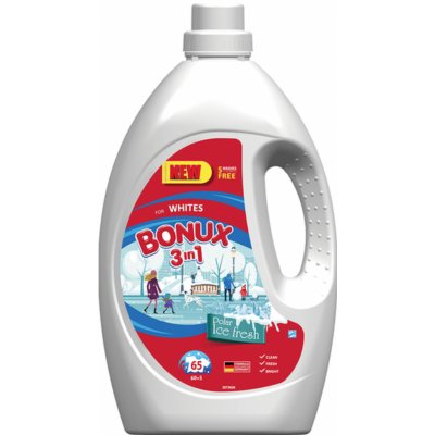 Bonux Polar Ice Fresh 3v1 prací gel na bílé prádlo gel 3,9 l 65 PD