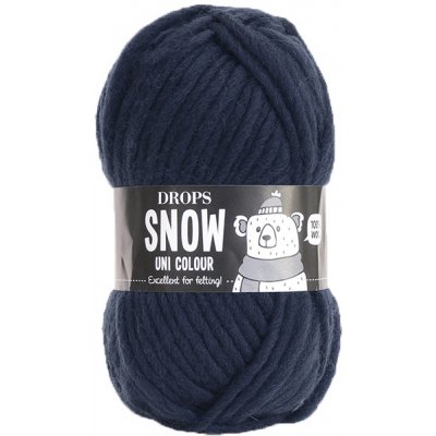 Příze DROPS Snow uni color 57 - navy – Zboží Mobilmania
