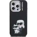 Karl Lagerfeld IML Aquarelle Karl and Choupette pro Apple iPhone 15 Pro, černá – Zboží Mobilmania