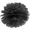 Girlandy, rozety, vlajky Pom pom černý 25 cm