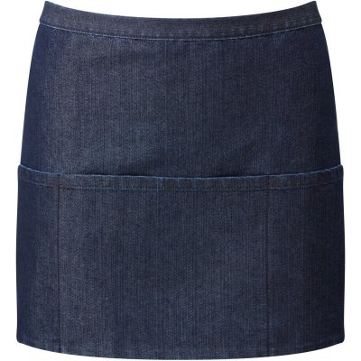Premier Zástěra Colours PR 155 do pasu s kapsou krátká COT390155m1499-indigo deni – Hledejceny.cz