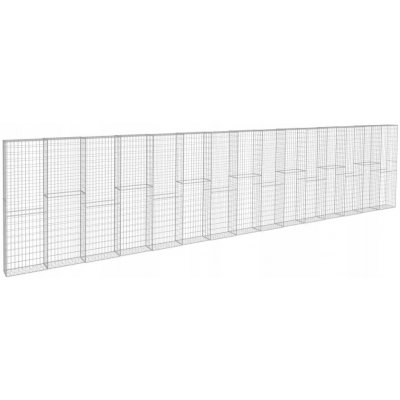 Gabionový Zídka 900x50x200 cm, stříbrná, ocel – Hledejceny.cz