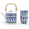 Čajník Easy Life Geometric blue set 0,6 l