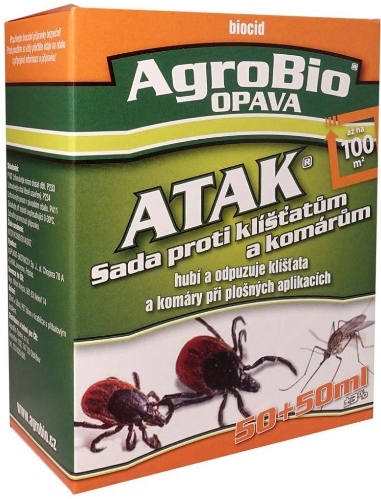 AgroBio Atak sada proti klíšťatům 50+50ml