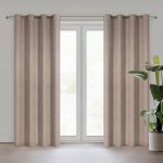 EUROFIRANY ZÁVĚS NA KROUŽCÍCH ADELINA 140X250 CM HNĚDÁ – Hledejceny.cz