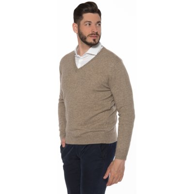 Kašmírový svetr Cristiano hnědá – Zboží Dáma