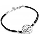 Steel Jewelry náramek Šňůrkový STROM ŽIVOTA Černý NR240145 – Hledejceny.cz