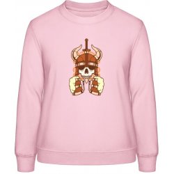 AWDis Sweat mikina Design Pivní Viking Miminkovská růžová